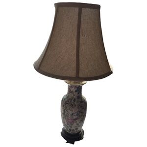 Vintage Floral Table Lamp with  Shade